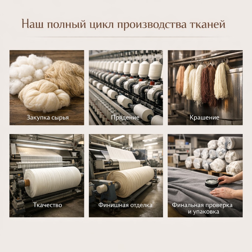 Процесс производства тканей